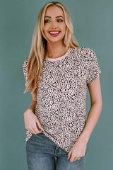 Animal Print Round Neck Tee - Trendsi - Flyclothing LLC
