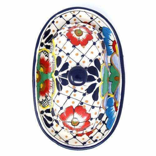 Handmade Pottery Butter Dish, Dots & Flowers - Encantada - Encantada - Flyclothing LLC