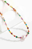 Multicolored Bead Necklace - Trendsi - Flyclothing LLC