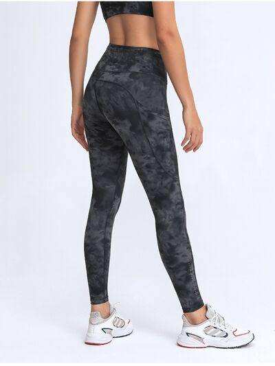 Double Take Wide Waistband Leggings with Pockets - Trendsi - Flyclothing LLC