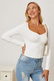 Ruched Long Sleeve T-Shirt - Trendsi