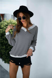 Off-Shoulder Waffle-knit Dropped Shoulder Blouse - Trendsi - Flyclothing LLC