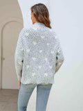 Heart Mock Neck Sweater - Trendsi - Flyclothing LLC
