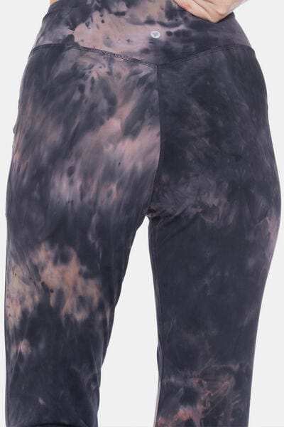 Leggings Depot Tie-Dye High Waist Cropped Leggings - Trendsi - Flyclothing LLC
