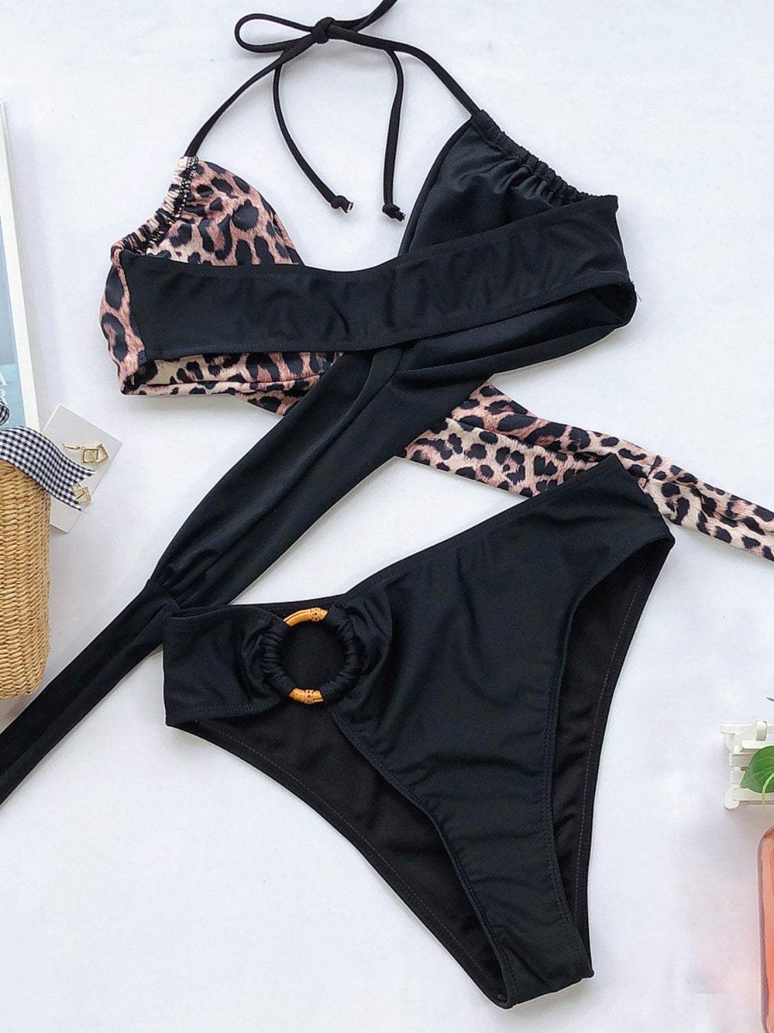 Halter Neck Two-Piece Bikini Set - Trendsi - Flyclothing LLC