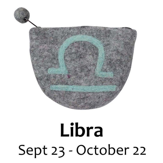 Felt Libra Zodiac Coin Purse - Global Groove - Global Crafts