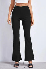 High Rise Flare Pants - Trendsi - Flyclothing LLC