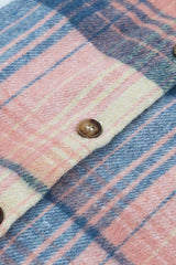 Plaid Dropped Shoulder Shacket - Trendsi