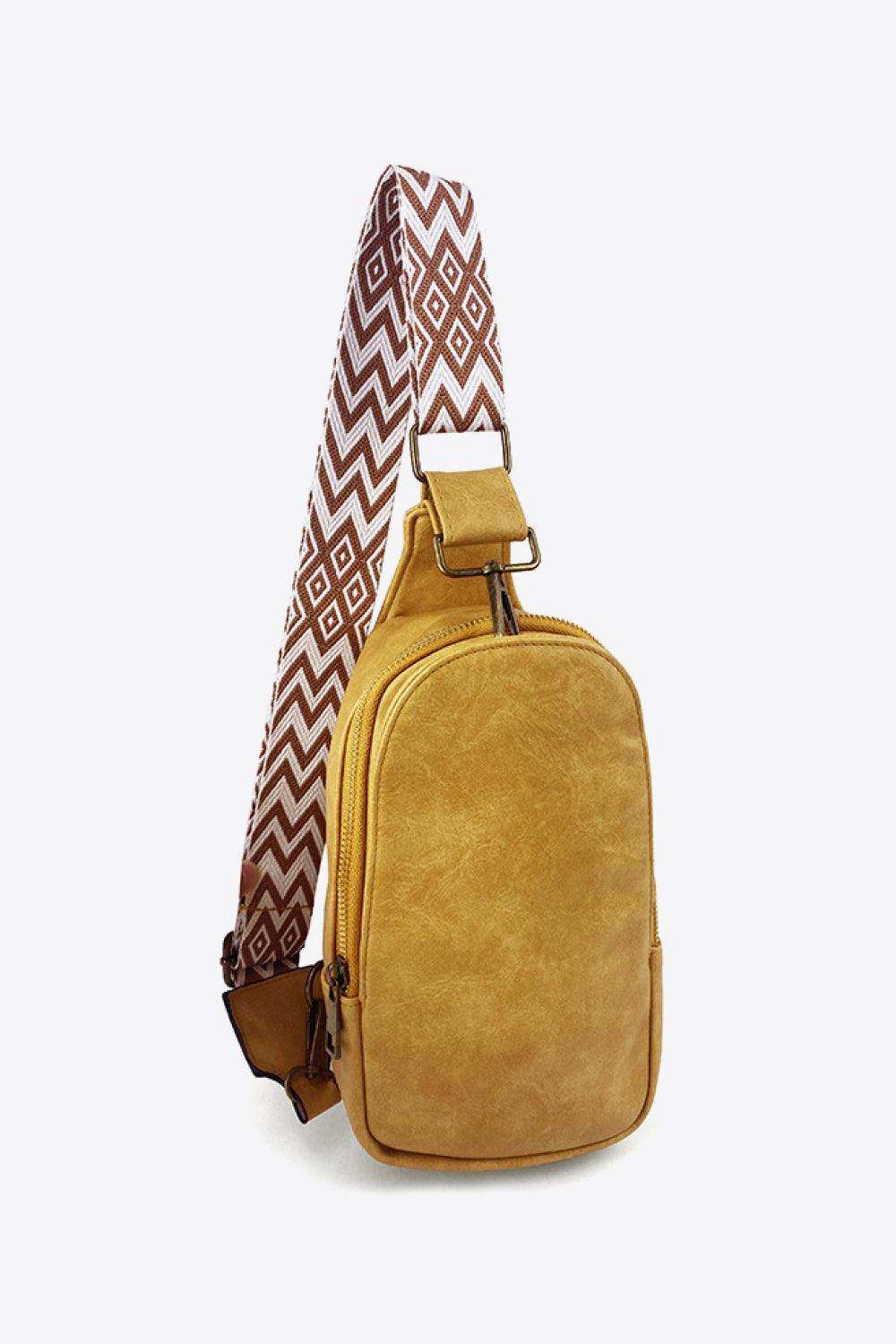 Adjustable Strap PU Leather Sling Bag - Trendsi - Flyclothing LLC