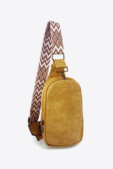 Adjustable Strap PU Leather Sling Bag - Trendsi