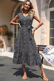 Floral Tie-Waist Ruffle Hem Dress - Trendsi - Flyclothing LLC