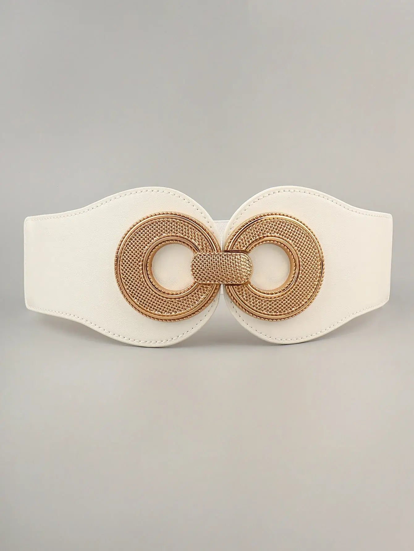 Alloy Buckle Elastic PU Belt - Trendsi - Flyclothing LLC
