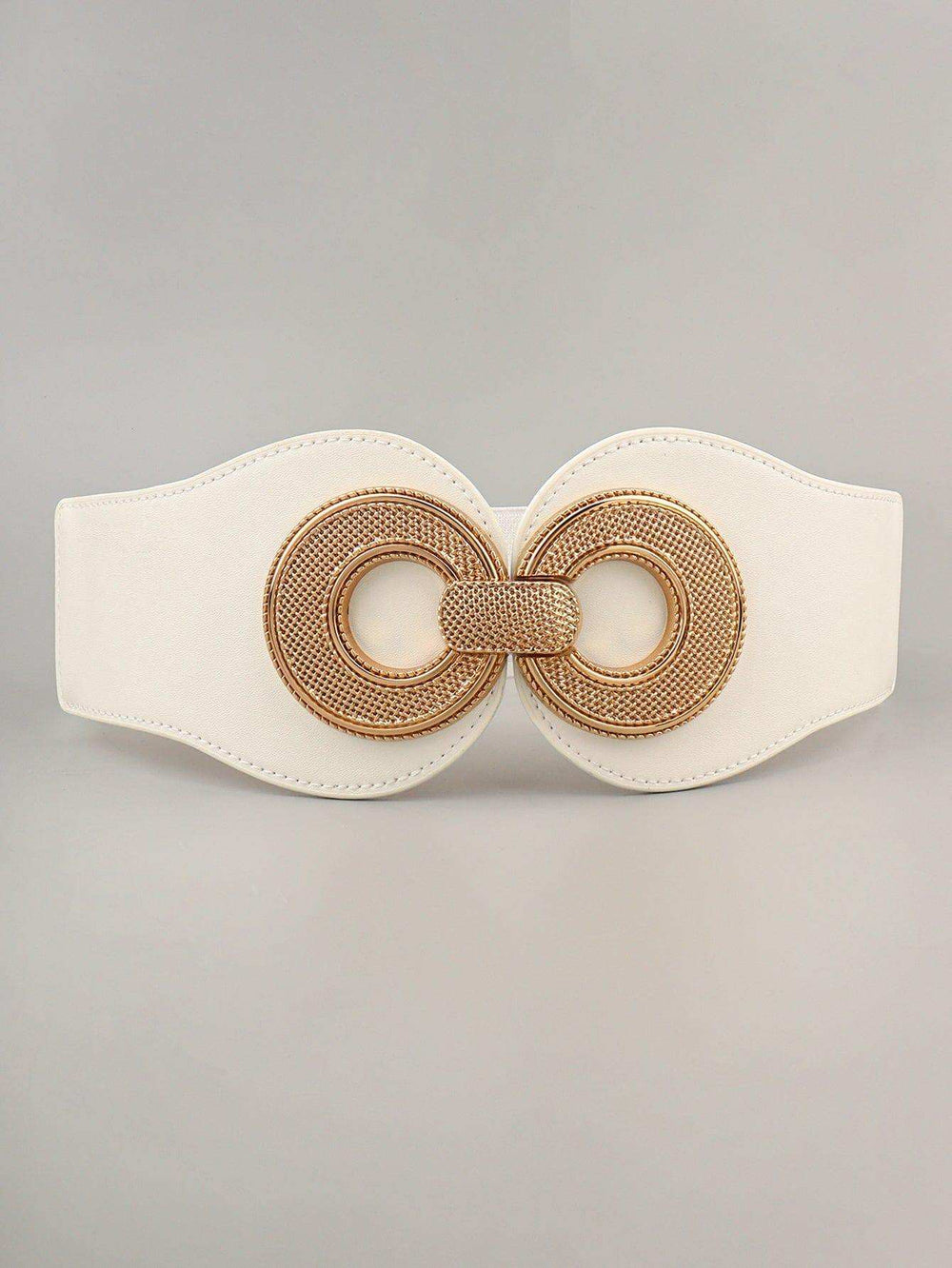 Alloy Buckle Elastic PU Belt - Trendsi - Flyclothing LLC