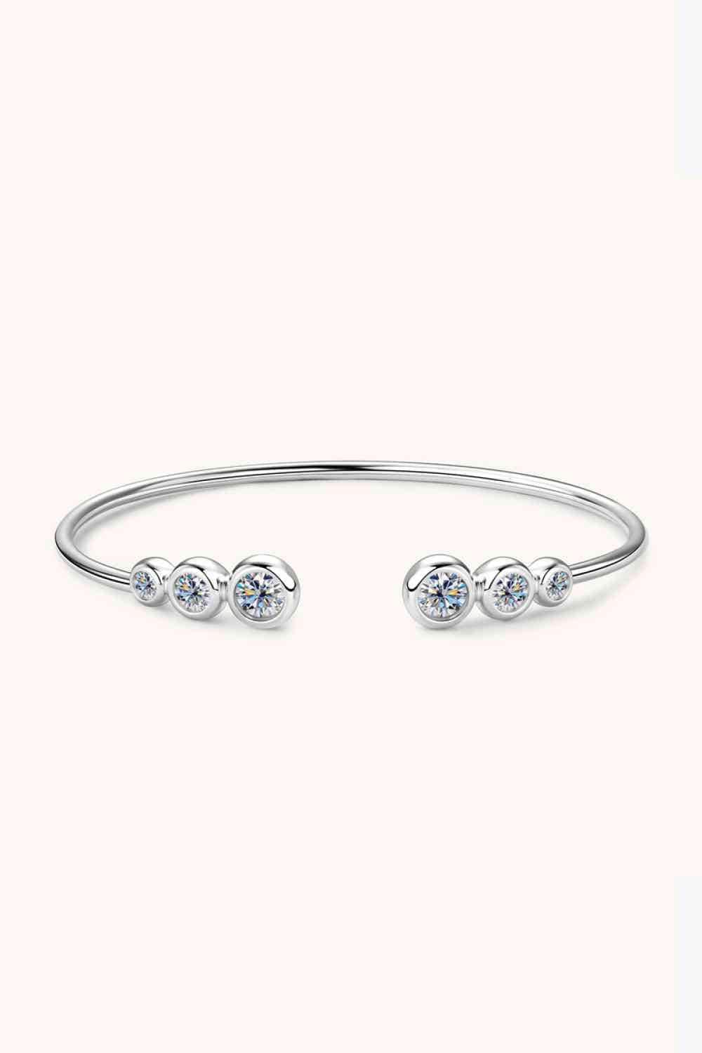 1.8 Carat Moissanite 925 Sterling Silver Bracelet - Trendsi