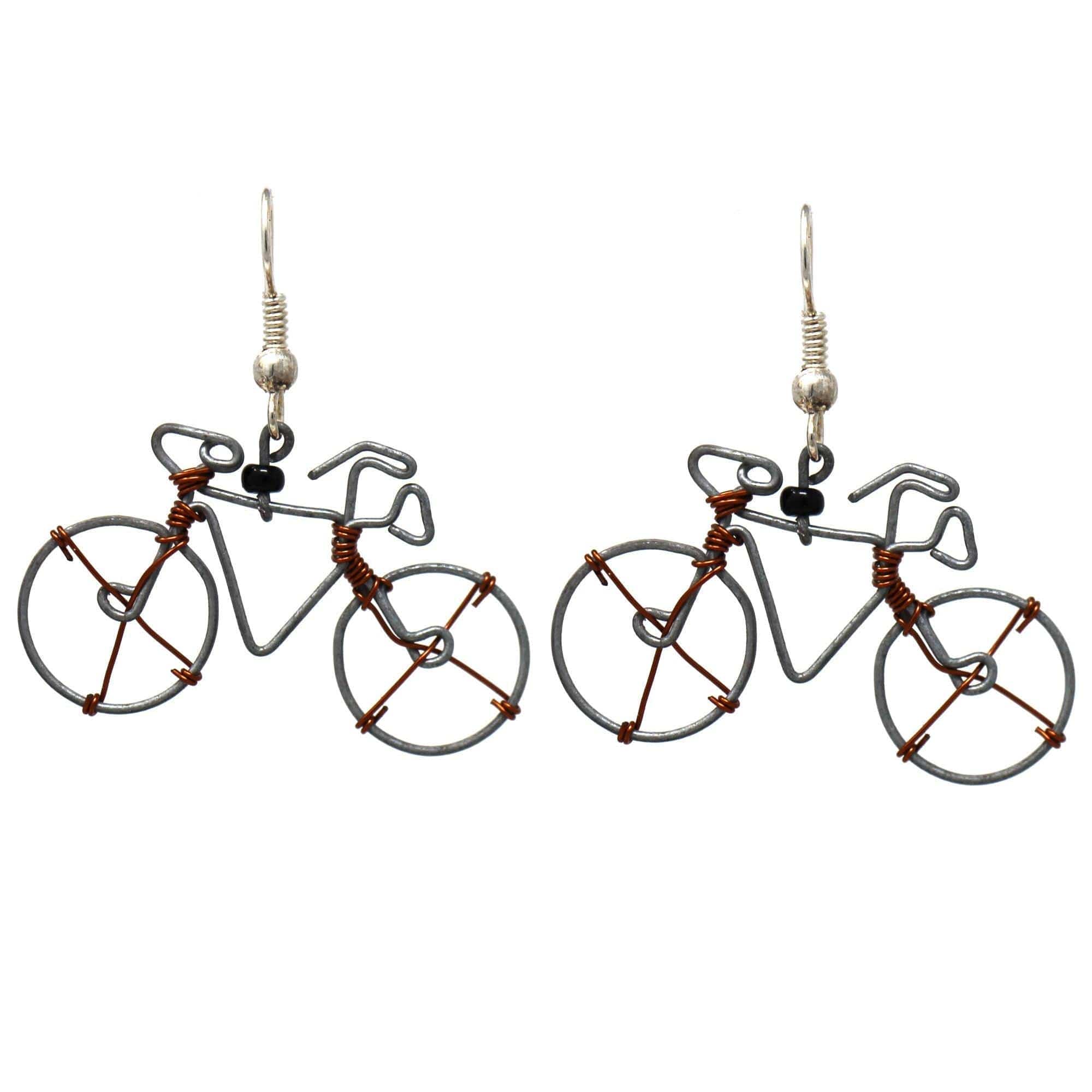 Wire Bicycle Earrings - Creative Alternatives - Flyclothing LLC