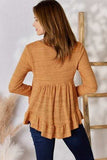 Hailey & Co Full Size V-Neck Flounce Sleeve Blouse - Trendsi - Flyclothing LLC