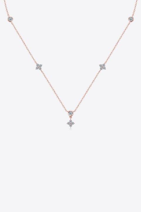 Moissanite 925 Sterling Silver Necklace - Flyclothing LLC