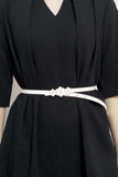 Flower Decor Skinny PU Belt - Trendsi - Flyclothing LLC