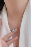 Opal Heart Pendant Necklace - Trendsi