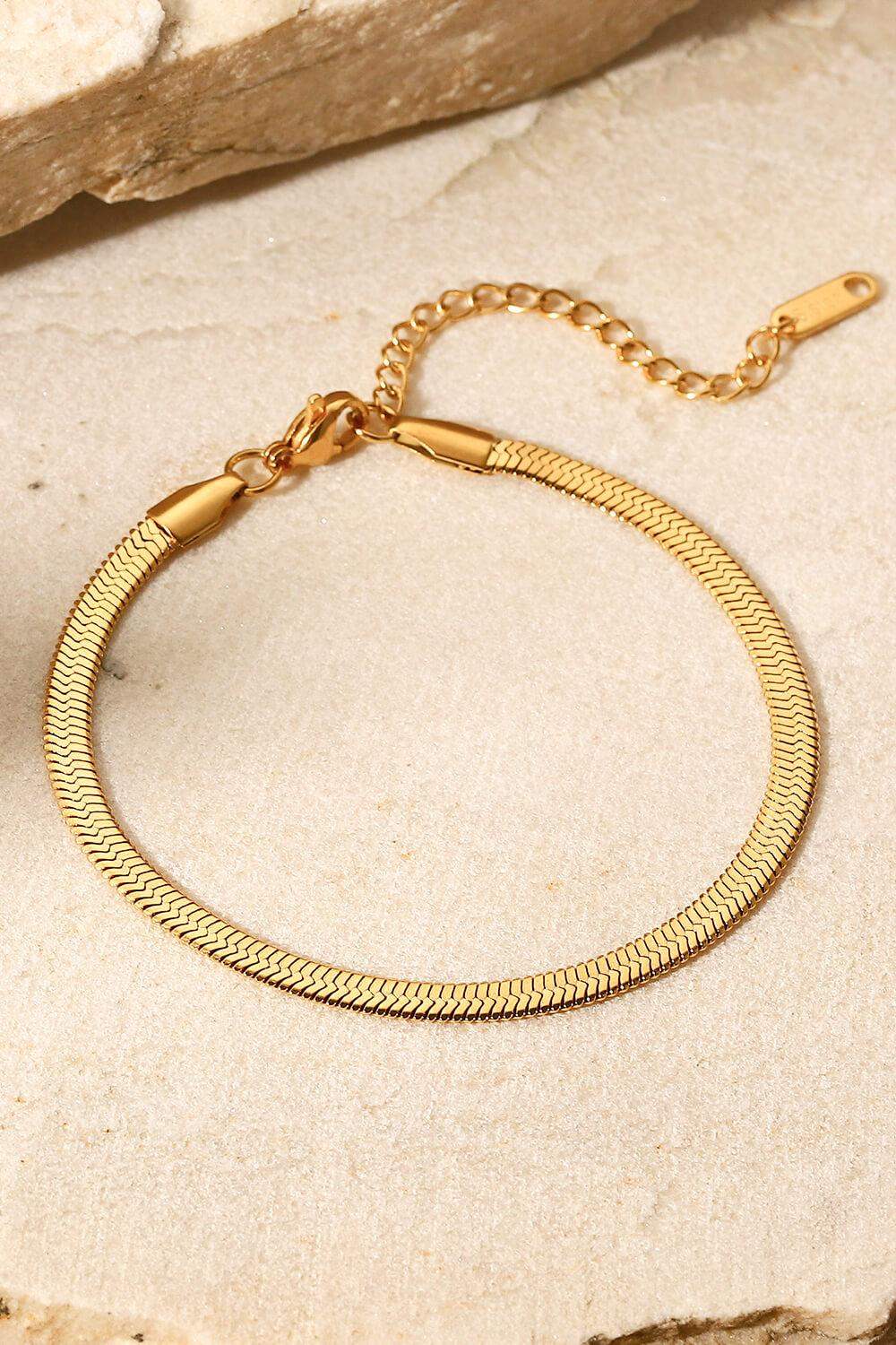Herringbone Chain Stainless Steel Bracelet - Trendsi - Flyclothing LLC
