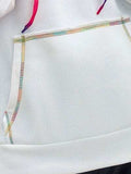 Contrast Stitching Drawstring Raglan Sleeve Hoodie - Trendsi - Flyclothing LLC