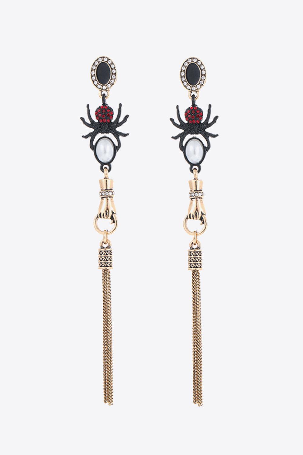 18K Gold-Plated Spider Drop Earrings - Flyclothing LLC