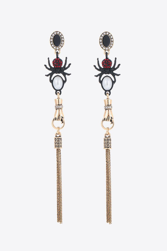 18K Gold-Plated Spider Drop Earrings - Flyclothing LLC