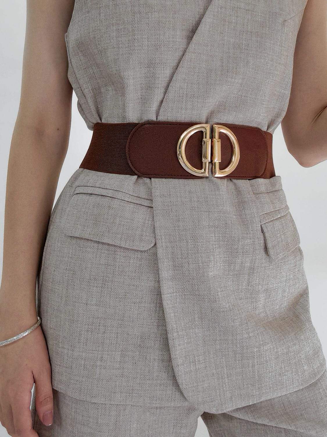D Buckle Elastic Belt - Trendsi - Flyclothing LLC
