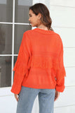 Fringe Trim Open Front Cardigan - Trendsi - Flyclothing LLC