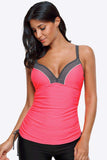Contrast Sweetheart Neck Swim Cami - Trendsi - Flyclothing LLC