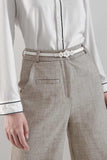 Flower Decor Skinny PU Belt - Trendsi - Flyclothing LLC