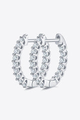 Moissanite 925 Sterling Silver Earrings - Trendsi