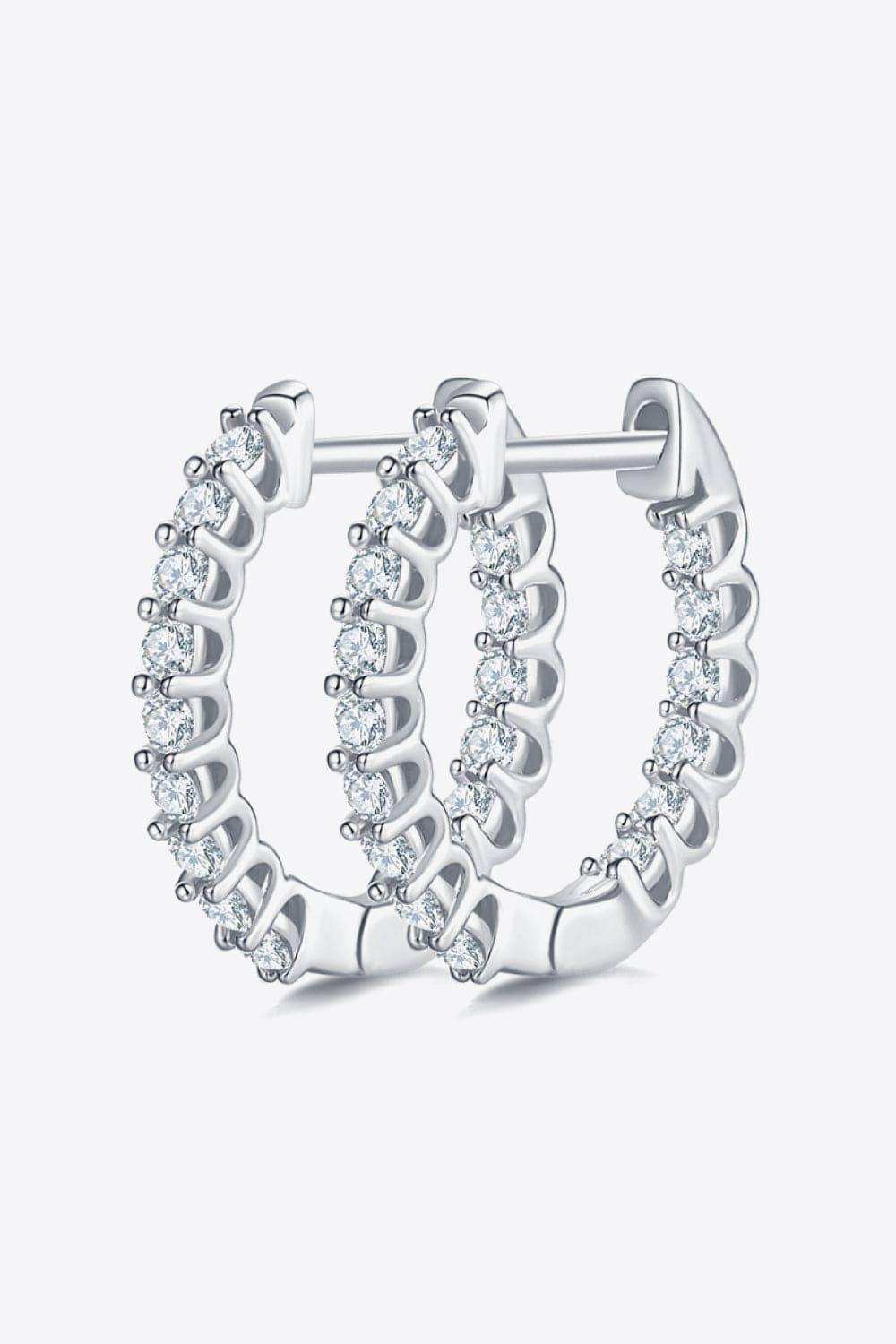 Moissanite 925 Sterling Silver Earrings - Trendsi - Flyclothing LLC