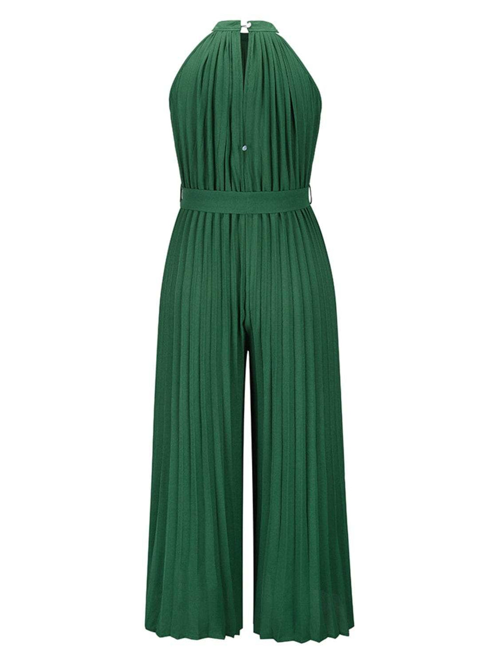 Cutout Tied Pleated Sleeveless Jumpsuit - Trendsi - Flyclothing LLC