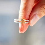 Zircon 925 Sterling Silver Heart Shape Ring - Flyclothing LLC