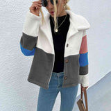 Color Block Button Down Collared Jacket - Trendsi - Flyclothing LLC