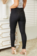 Kancan Full Size High Rise Black Coated Ankle Skinny Jeans - Trendsi - Flyclothing LLC