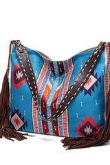 Geometric Canvas Tote Bag - Trendsi - Flyclothing LLC