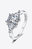 3 Carat Moissanite 925 Sterling Silver Rhodium-Plated Ring - Trendsi
