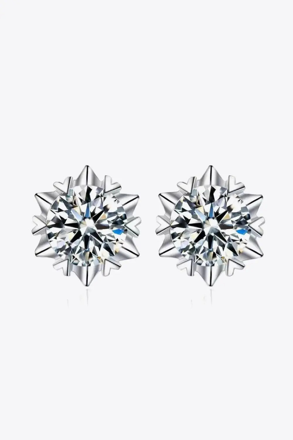 Stuck On You 4 Carat Moissanite Stud Earrings - Trendsi - Flyclothing LLC