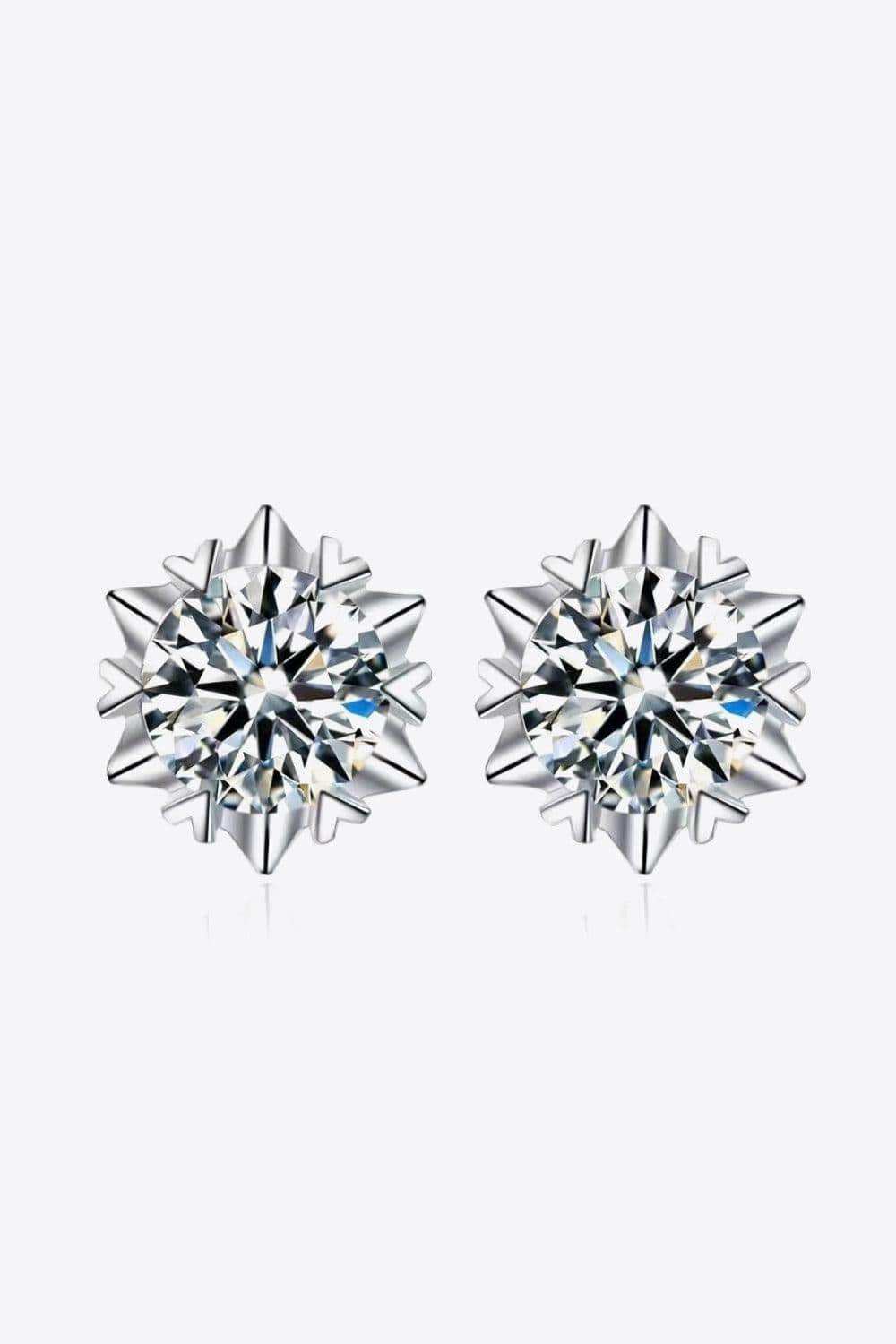 Stuck On You 4 Carat Moissanite Stud Earrings - Trendsi - Flyclothing LLC