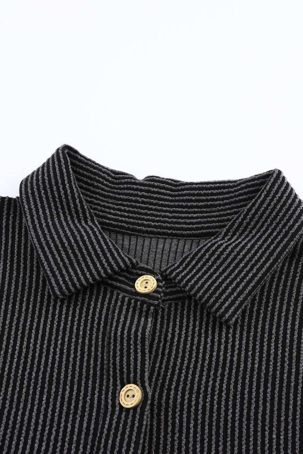 Dropped Shoulder Long Sleeve Shirts with Pocket - Trendsi - Flyclothing LLC