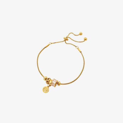 Heart Charm Titanium Steel Bracelet - Trendsi