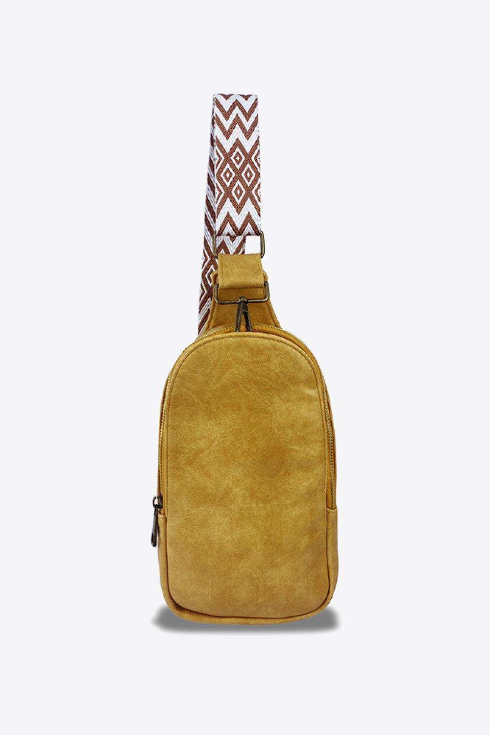 Adjustable Strap PU Leather Sling Bag - Trendsi - Flyclothing LLC