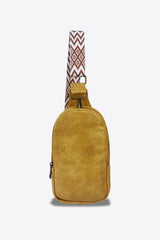 Adjustable Strap PU Leather Sling Bag - Trendsi