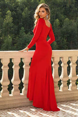 Square Neck Long Sleeve Dress - Trendsi - Flyclothing LLC