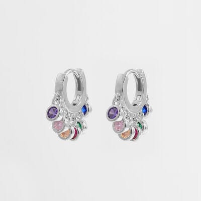 Zircon 925 Sterling Silver Huggie Earrings - Flyclothing LLC