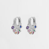 Zircon 925 Sterling Silver Huggie Earrings - Flyclothing LLC