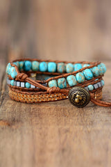 Handmade Natural Stone Copper Bracelet - Trendsi