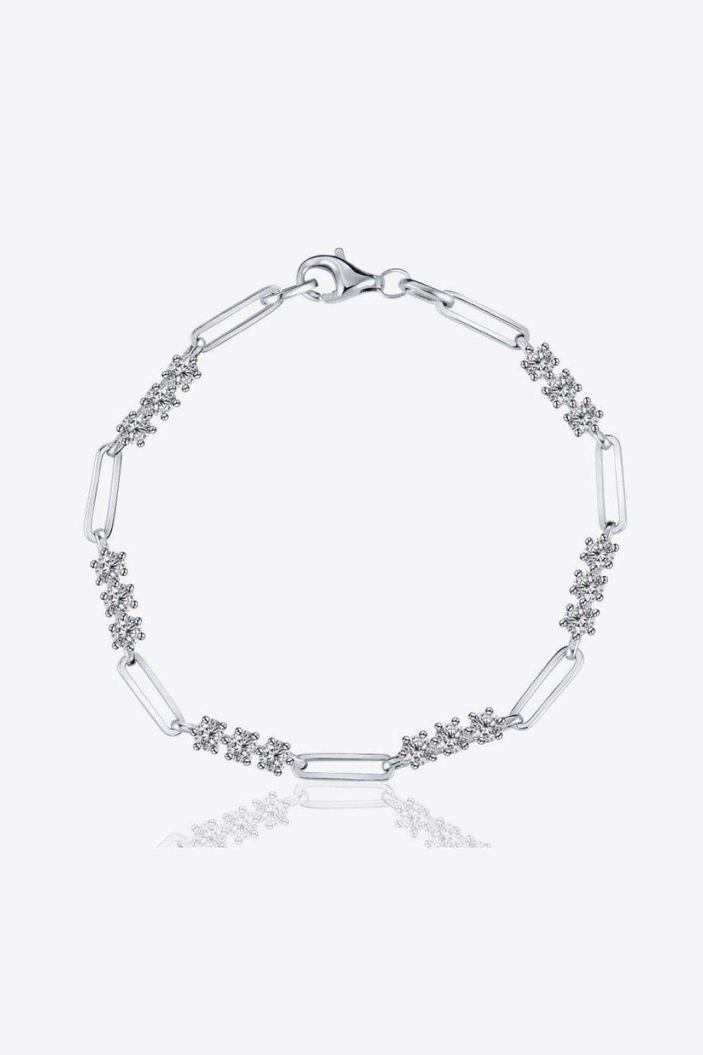 1.8 Carat Moissanite 925 Sterling Silver Bracelet - Trendsi - Flyclothing LLC